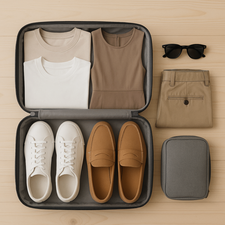 Travel Wardrobe Guide 2025 – stylish packing tips for men and women