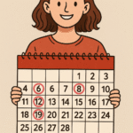Irregular Periods: Causes and Treatments illustrated with a menstrual cycle calendar