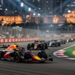 Max Verstappen leading 2025 Azerbaijan Grand Prix Baku
