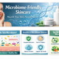 Microbiome-friendly skincare products supporting healthy skin barrier and natural skin bacteria