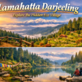Lamahatta Darjeeling Eco Park with pine forest and Mount Kanchenjunga sunrise view