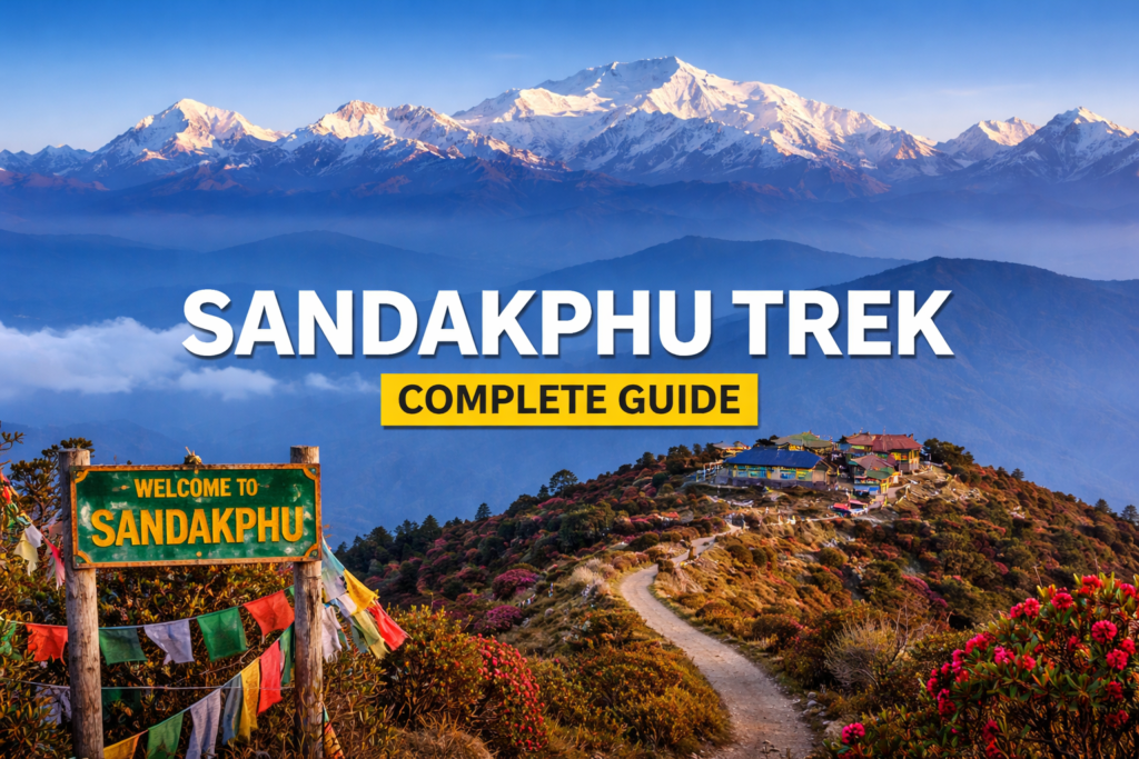 Sandakphu trek Himalayan sunrise view with Kanchenjunga Sleeping Buddha range