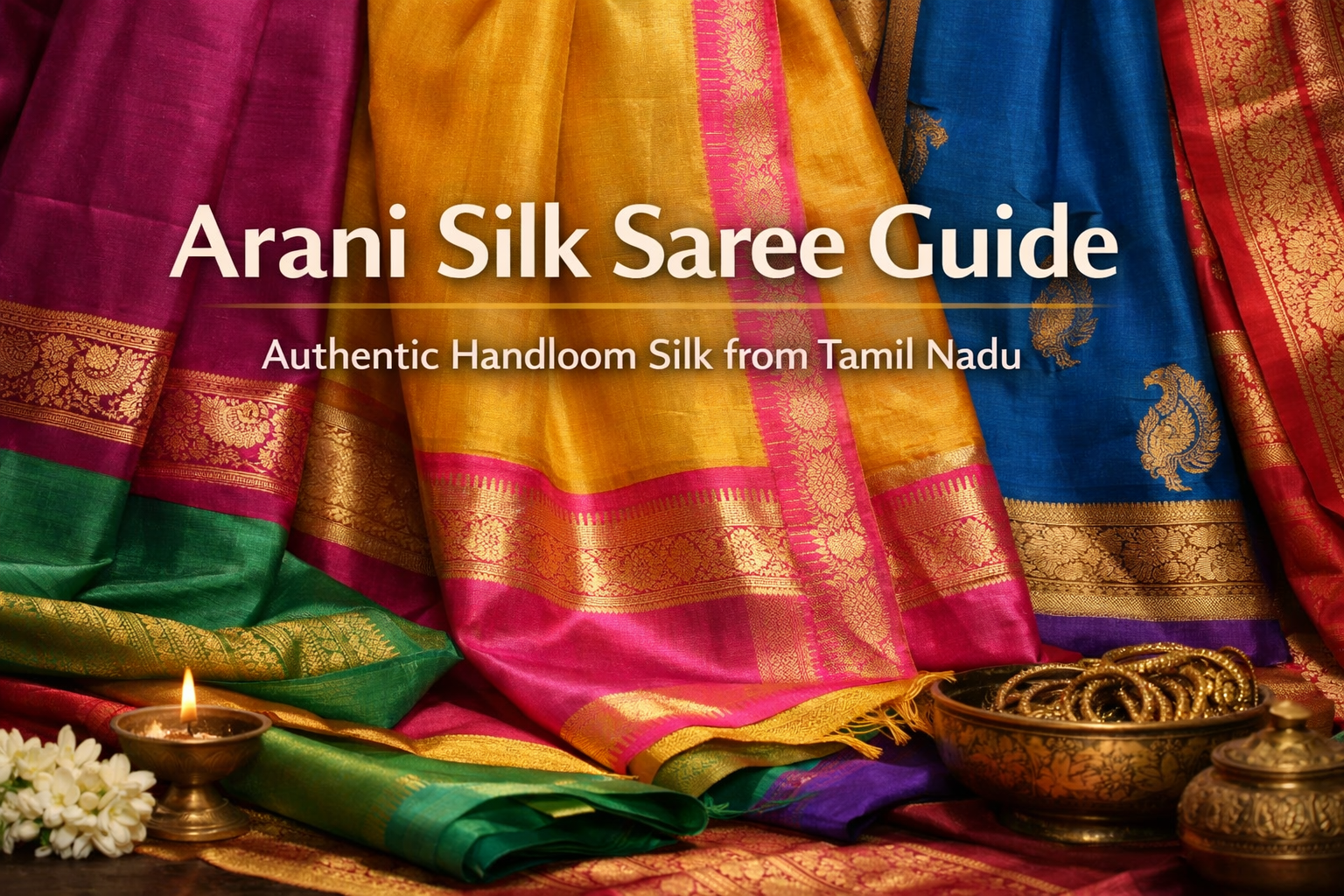 Arani silk sarees showcasing authentic handloom silk craftsmanship from Tamil Nadu