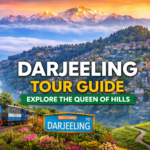 Darjeeling tour guide featuring Kanchenjunga mountain, toy train, tea gardens and hill town view