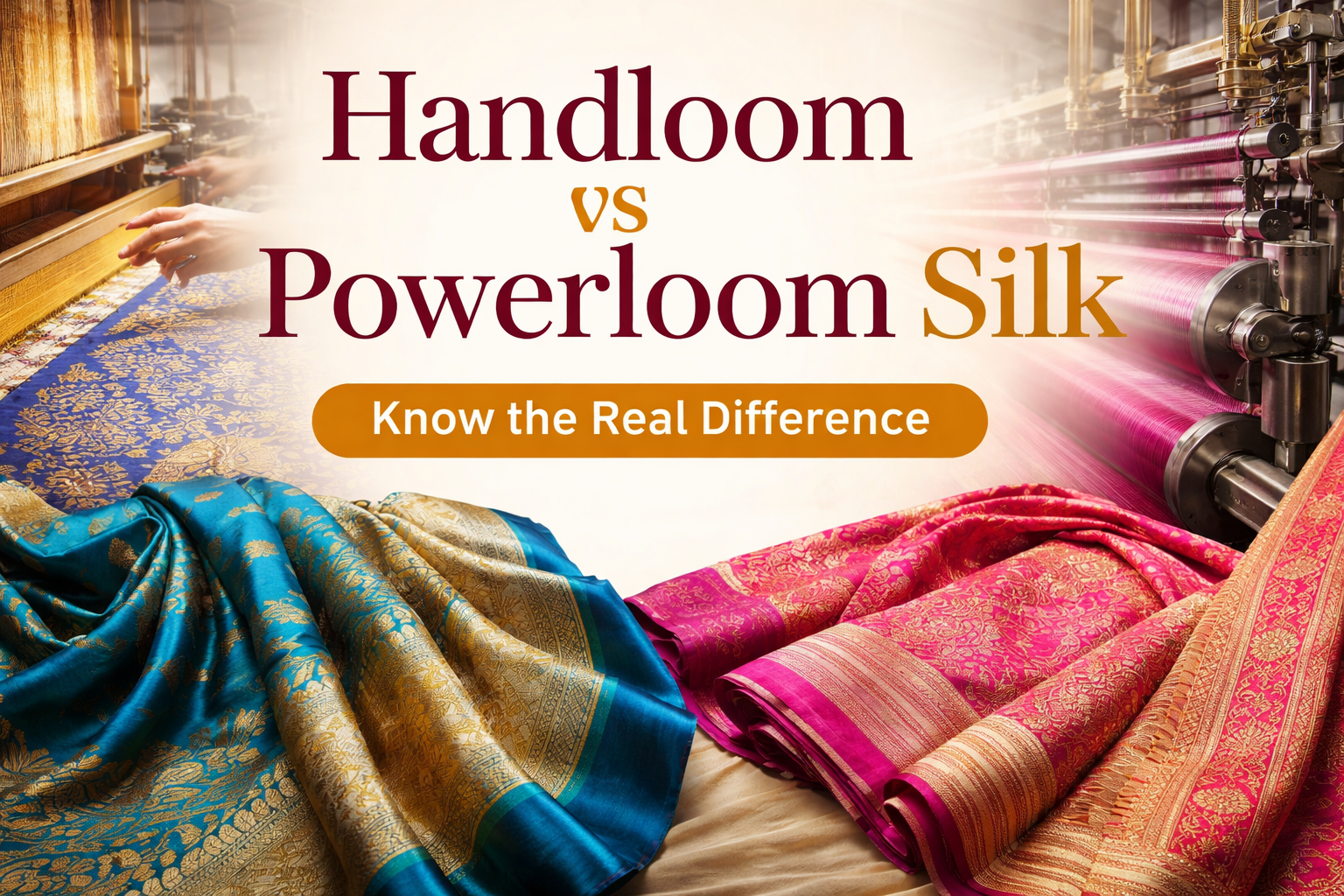 Handloom vs Powerloom Silk – Real Difference Explained