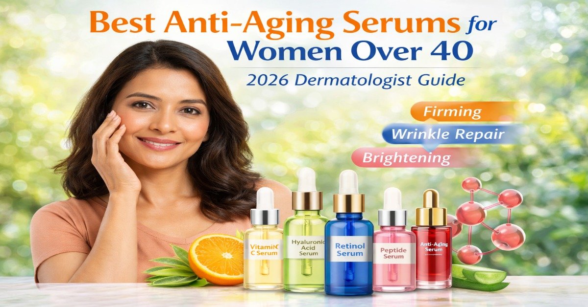 Best anti aging serums for women over 40 in 2026 dermatologist recommended for wrinkles fine lines and glowing skin
