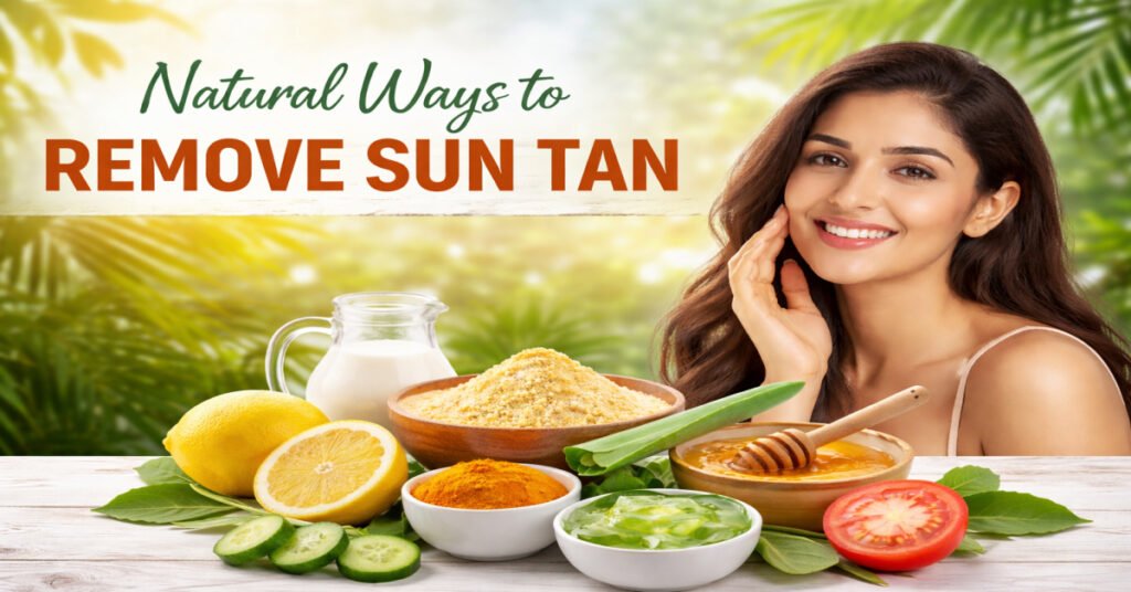 Natural ways to remove sun tan using lemon, aloe vera, turmeric and home remedies
