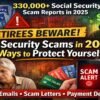 Social Security scam warning 2026 showing retirees targeted by fraud calls emails and fake notices with 330000 complaints reported
