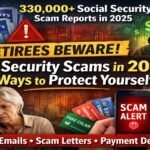 Social Security scam warning 2026 showing retirees targeted by fraud calls emails and fake notices with 330000 complaints reported
