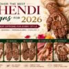 Elegant bridal hands featuring intricate Rajasthani, Arabic, Mughal, fusion, minimalist, and personalized portrait mehendi designs, showcasing the latest 2026 wedding henna trends.