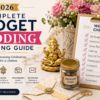Budget wedding planning guide 2026 featuring affordable venue, catering, décor, photography, invitations, and wedding checklist.
