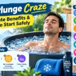 Athlete meditating inside an ice bath illustrating the cold plunge craze