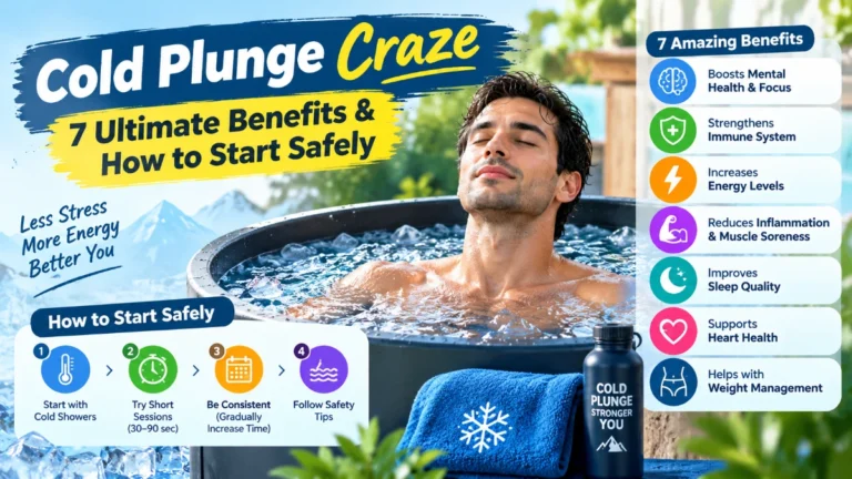 Athlete meditating inside an ice bath illustrating the cold plunge craze