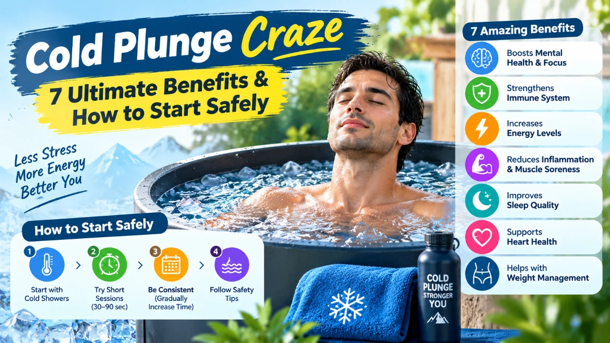 Athlete meditating inside an ice bath illustrating the cold plunge craze
